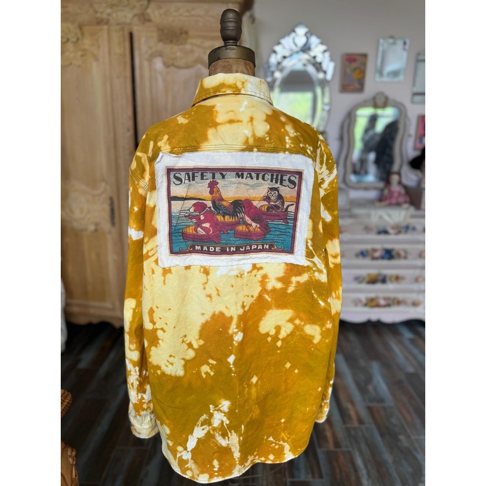 Carhartt Utility Workwear Shirt Mens Large | Upcycled Art Shirt Jacket - Picture 7 of 10